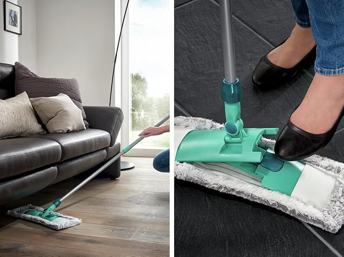 Leifheit Classic Floor Wiper incl. Microfiber Floor Wiper Cover Telescopic Handle 75-130 cm 55210