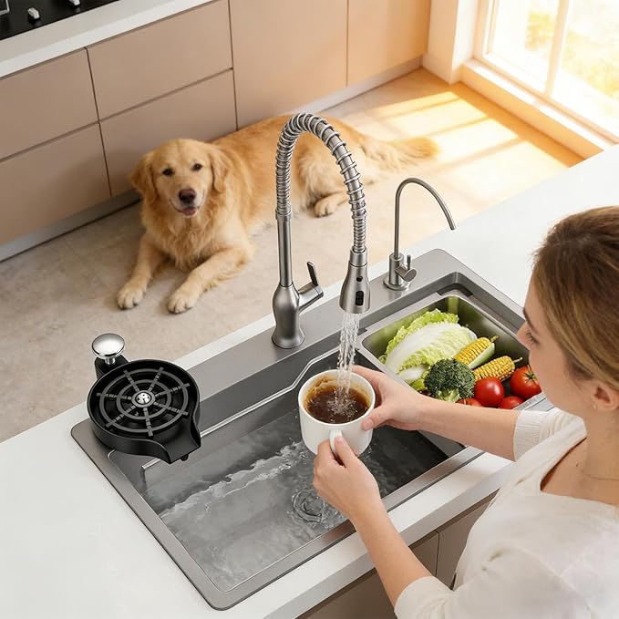 Sink Basin Cleaning Tool for Stainless Steel Bottles - Countertop Bottles for Restaurants Apartments Business Rental Bakeries and Cafeterias