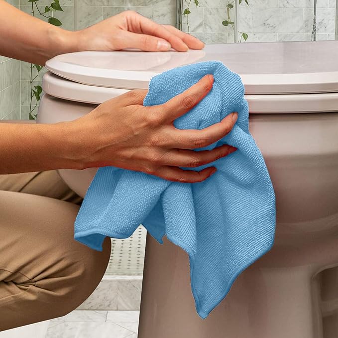Avalon Towels Microfiber Cleaning Cloths (Value Pack of 36) - Size 16 x 16 Inches Highly Absorbent Cleaning Rags Lint Free Reusable and Washable Microfiber Towels for Cars