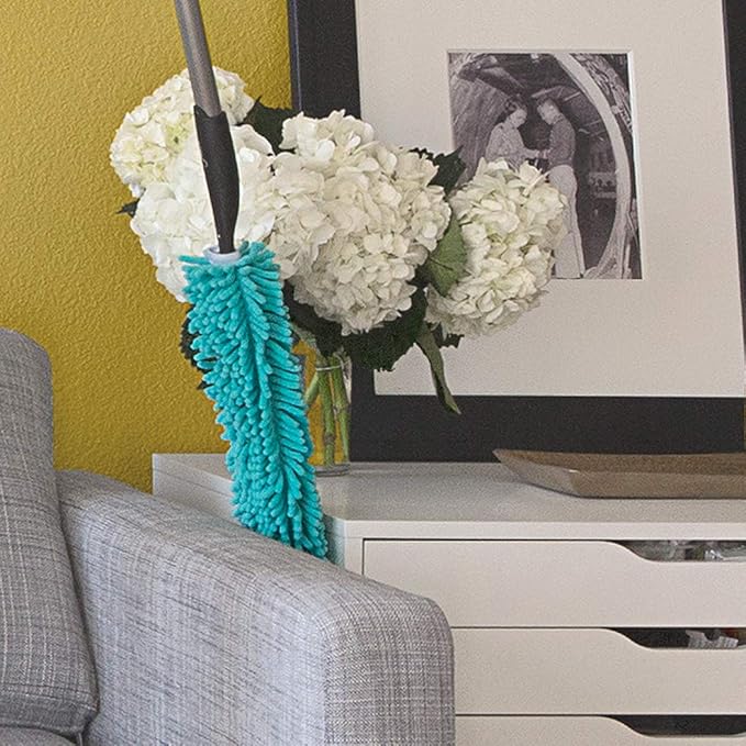 Fuller Brush Bendable Microfiber Extending Duster - Bending Micro Fiber Dust Cleaner w/Long Handle for Home Cleaning &amp Dusting - Flexible Head for Web Free TV Ceiling &amp Furniture