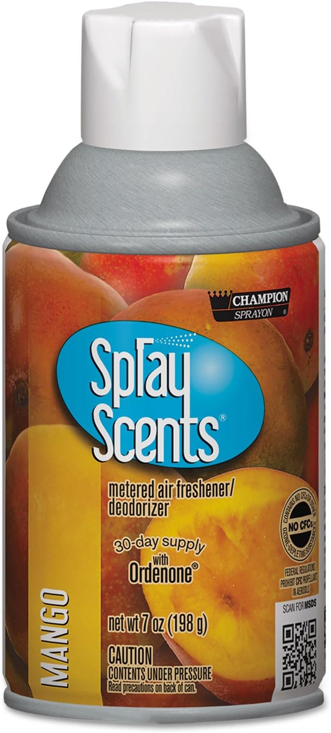 Champion Sprayon SPRAYScents Metered Air Freshener Refill Mango 7oz Aerosol 12/Carton (5192)