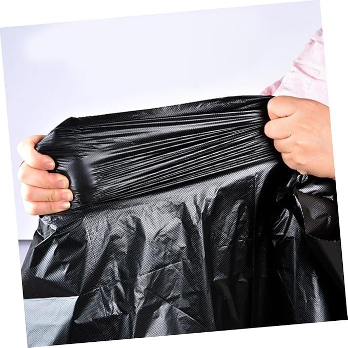50pcs Extra Large Heavy Duty Trash Bags 80x100cm Black Commercial Garbage Bags for 100l Bin Outdoor Gardening and Property Maintenance Use