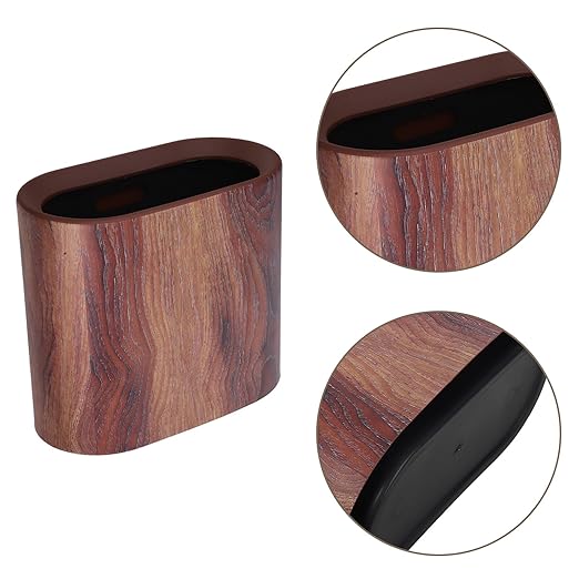 Narrow Marble Pattern Trash Bin Wastebasket for Home Kitchen Bathroom Bedroom Office Space-Saving Household Rubbish Can