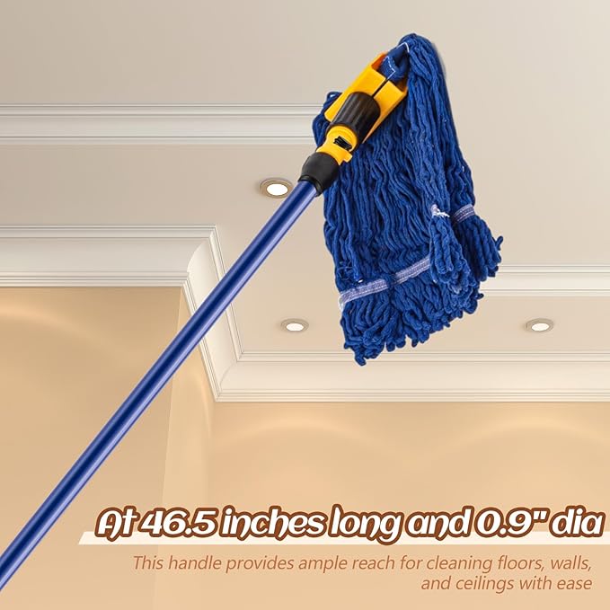 Gisafai 20 Pcs Broom Handle with Threaded Tip Powder Coated Broom Handle Metal Cleaning Pole with Plastic Thread Stick for Floor Brushes Replacement Cleaning Tools Accessories(20 Pcs)