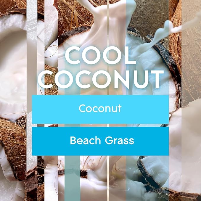 Glade Automatic Spray Refill Cool Coconut Scented Air Freshener for Home and Bathroom 6.2 Oz 6 Pack
