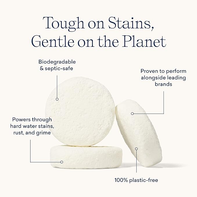 BLUELAND Dishwasher &amp Toilet Cleaner Duo | Dishwasher Detergent Tablet Starter Set | Toilet Bowl Cleaner Starter Set | No Harsh Chemicals Plant-Based | Natural Sustainable