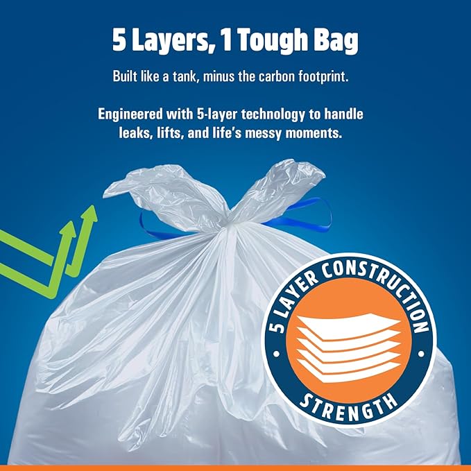 Hero I Was A Milk Jug Trash Bags 4 Gallon 320 Bag Bulk Case Recycled Bathroom Office Kitchen Small Trash Bag