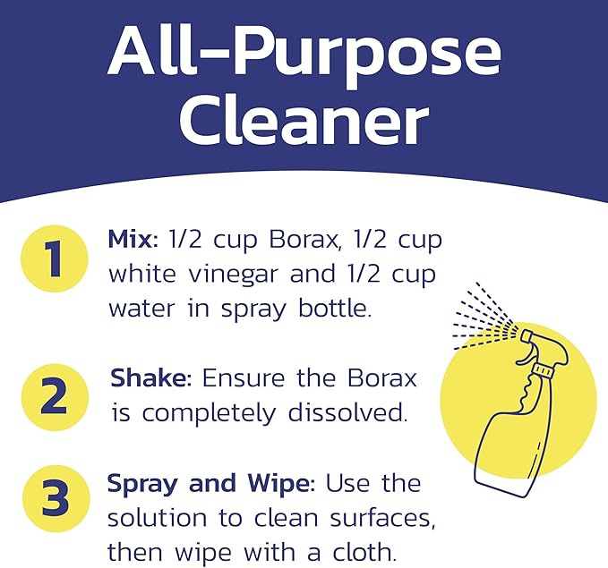 Raw Borax (10 lbs) - 100% Pure Unscented Multi-Purpose Cleaner &amp Detergent Booster - Natural Household Cleaner and Stain Remover - Made in the USA