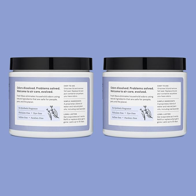 Fresh Wave Lavender Odor Removing Gels Bundle: (2) 15oz. Gels (1) 63oz. Gel Refill