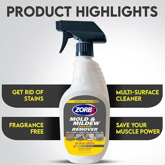 ZORBX Odor Remover Bundle – Includes 16 Oz Fast-Acting Odor Remover Spray 7.5 Oz Compact-Sized Odor Remover Spray 2 Oz Travel-Friendly Odor Remover Spray &amp 24 Oz M&ampM Stain and Odor Remover