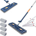 Large Flat Mop Large Flat Mop 360° Rotating Magic Self Wringing Flat Wall Cleaning with Stainless Steel Long Handle for FloorsCornerWindow 12027(Blue)