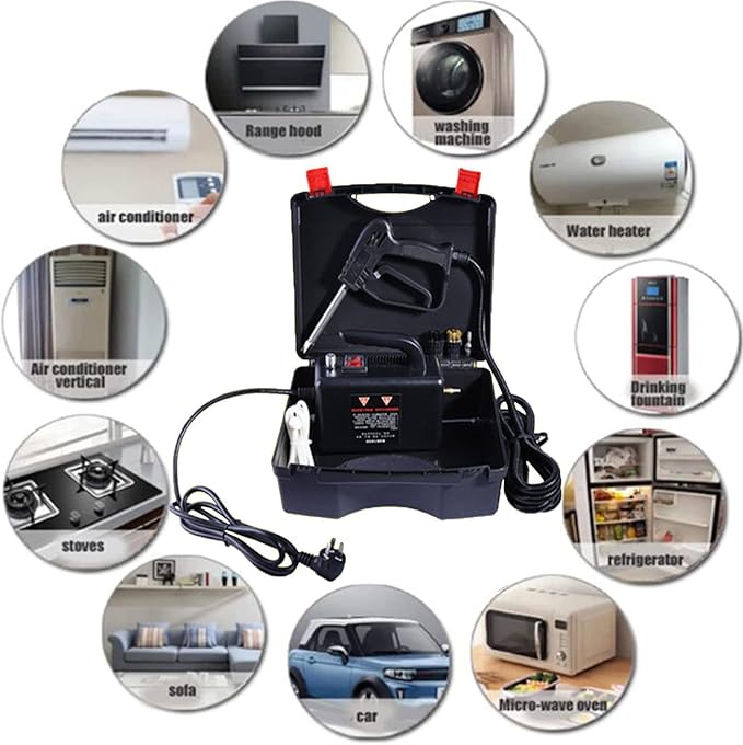 2600w Portable Steam Cleaner High Commercial Steam Cleaning System 360 ° Cleaning/Hand-Held Pressurized Steam Cleaner for KitchenCarRange Hood