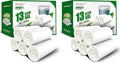 FORID 13 Gallon Trash Bags - Clear Plastic Garbage Bag Unscented Tall Medium Can Liners for Kitchen Office Home Waste Basket 5 Roll 55 Liters 80 Counts (Pack of 2)
