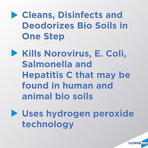 CloroxPro Clorox Disinfecting Bio Stain and Odor Remover Refill 128 Fluid Ounces Pack of 4 (Packaging May Vary)