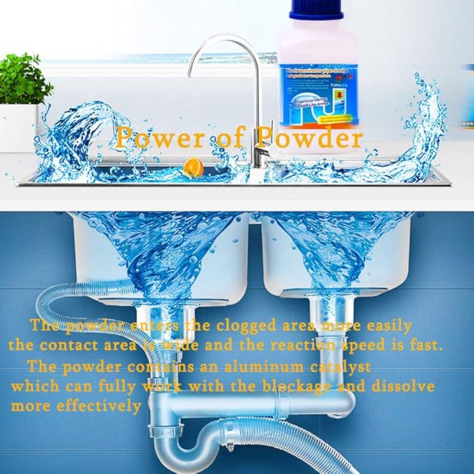 fish Pipe Dredge Deodorant Quick Foaming Toilet Pipe Cleaners Magic Bubble Bombs Sink and Drain Pipe Dredging Power Agent for Kitchen Sink Fast Dredge Deodorant Tool…