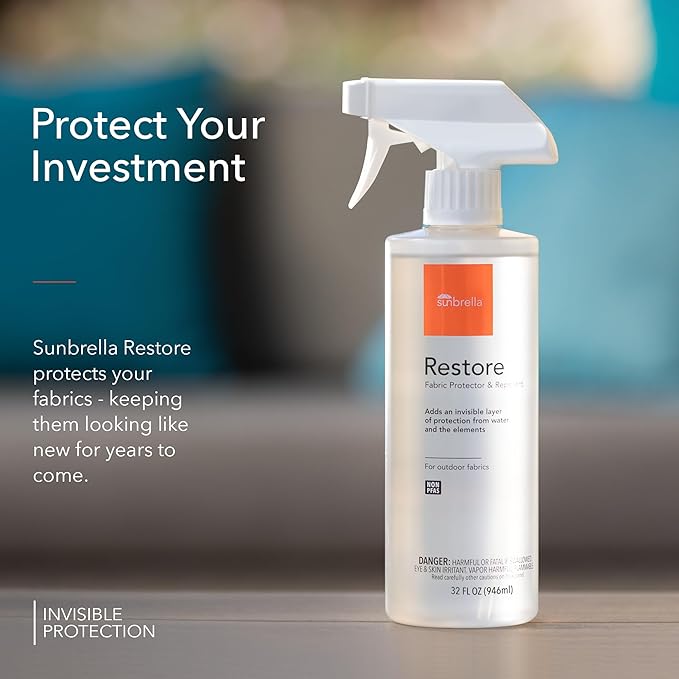 Sunbrella Extract (9.6 oz) + Restore (32 fl oz) Bundle | Extract Oil Stain Remover Fabric Cleaner with Restore Fabric Protector Spray &amp Water Repellent