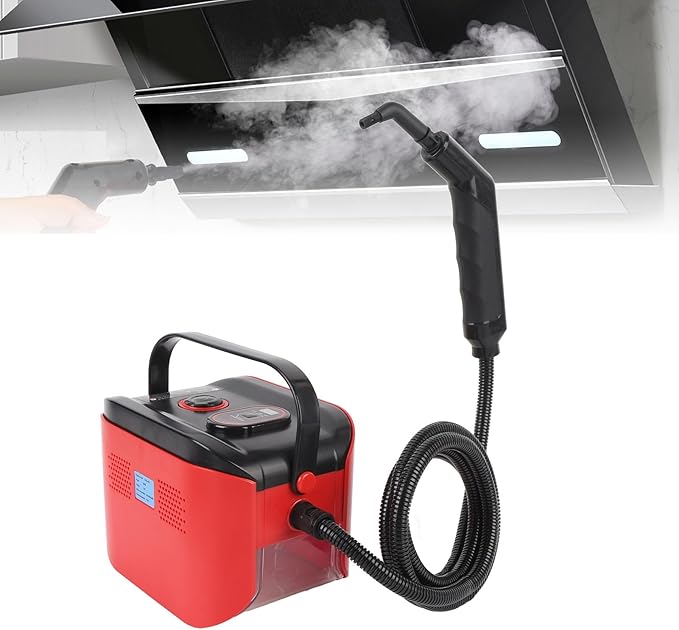 Pressurized Steam Cleaner2500W Handheld Steam Cleaner for Home with 1.1L Water Tank Fast Heating Portable Steamer Cleaner for Car Detailing Kitchen Bathroom High Pressure
