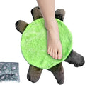 Turtle Foot Mop Cute Double-Sided Turtle-Shaped Washable Reusable Floor Cleaning Pad for Dust and Hair on Home and Office Floors (15.74 in)