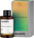 Scentify Tokyo Nights Aroma Oil Refill for Diffusers – Bergamot Grapefruit &amp Sandalwood Amber Woods – Luxury Aromatherapy Fragrance – 100ml / 3.38oz