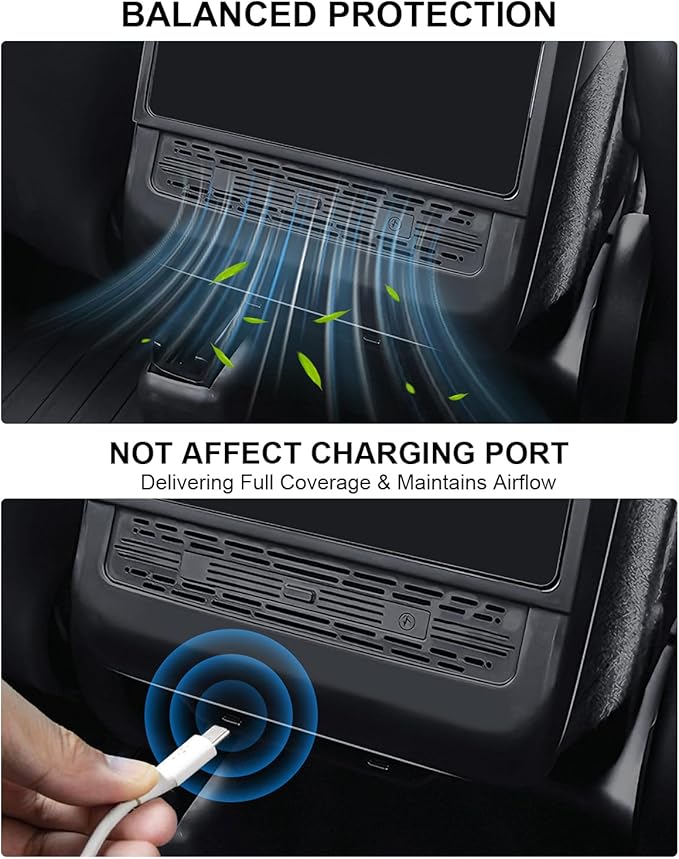 for Tesla Rear Ac Vent Cover &amp Air Freshener Model Y Juniper Model 3 Highland Accessories 2025 2026 Air Condition Vent Trim Cover with Adapter &amp Model Y Car Diffuser Set 4 Scents Aromatherapy