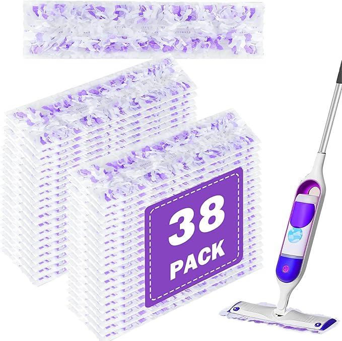 Power Mop Pads Refills for Swiffer PowerMop Multi-Surface Mopping Pad Disposable Replacement Mop Pads Compatible with Swiffer PowerMopSafe on All Finished Floors38 Count.