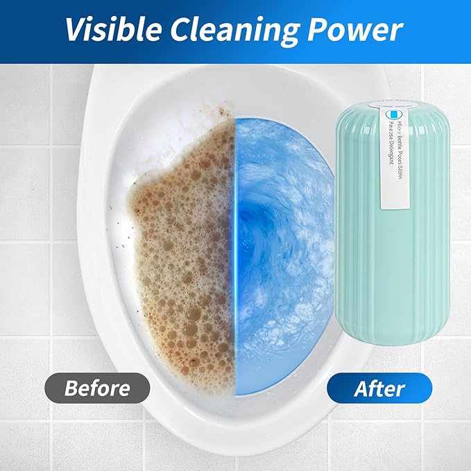 3Pcs WTWD Automatic Toilet Cleaner - Prevents Hard Water Stains Reduce Scrubbing Toilet Tank Cleaner Automatic Toilet Bowl Cleaner Magic Bottle Design for Stain-Free Hands Septic Safe