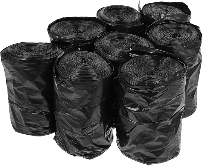 200 Pcs Thick Disposable Portable Trash Bags Strong Garbage Bags for Bathroom Travel and Outdoor Use Heavy-Duty Drawstring Closure