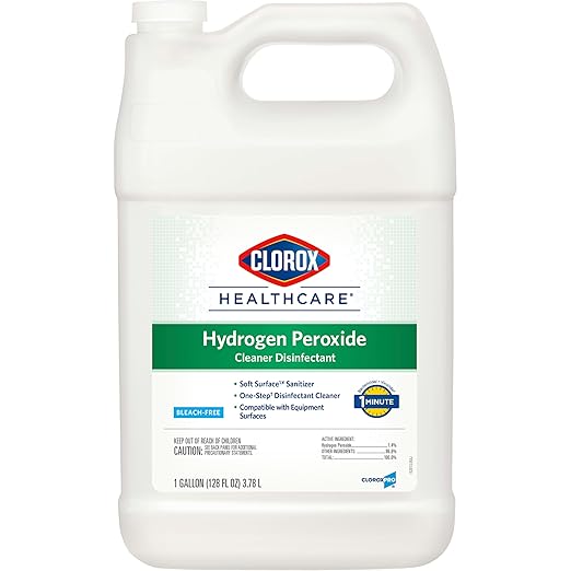 Clorox Healthcare Hydrogen Peroxide Cleaner Disinfectant Refill Bleach Free 128 Fluid Ounces (Package May Vary)