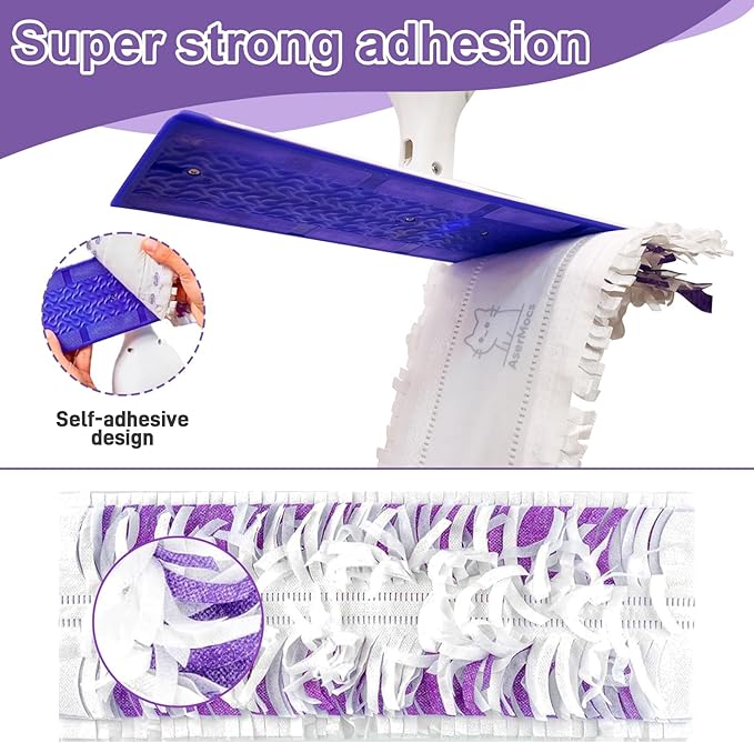 Cleaning Cloths 30-Pack Disposable Power Mop Pads Refills Compatible with Swiffer Power Mop Refills Thickened Replacement for Swiffer Wet Pads RefillNon-Washable&ampNon-Chemical&ampUnscented