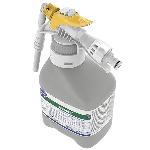 Diversey 5549254 Alpha-HP Multi-Surface Disinfectant Cleaner Bactericidal &amp Virucidal Hydrogen Peroxide with Citrus Scent Ready-to-Dispense (RTD) Concentrate 1.5-Liter (Pack of 2)