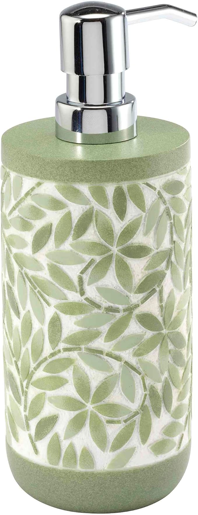 Avanti Linens - Bath Set 4pc Countertop Accessories Resin Tumbler Toothbrush Holder Soap Dish Lotion Pump (Stratford Collection Green)