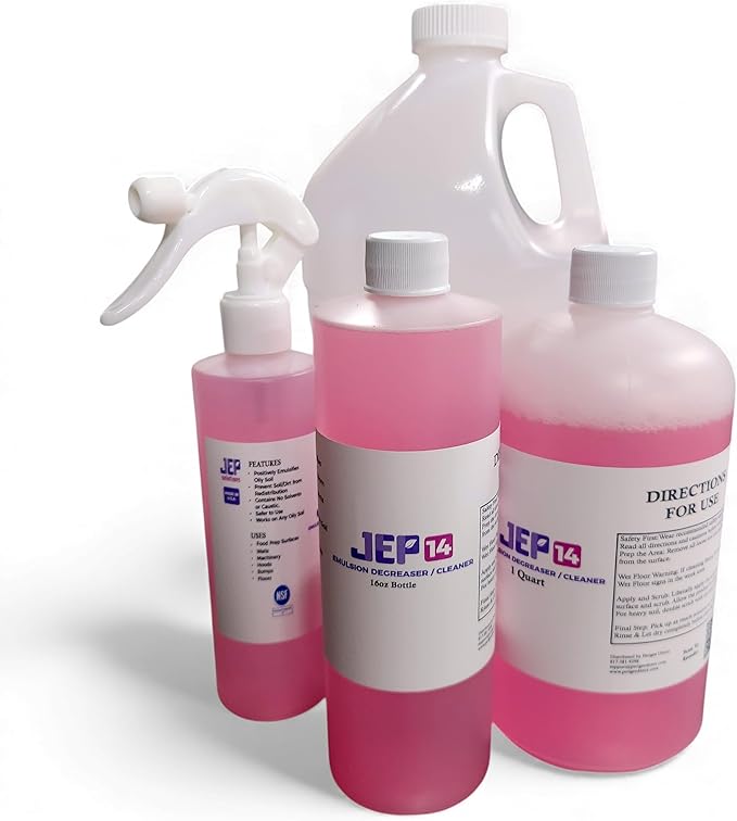 Maven JEP-14 Heavy Duty Degreaser Non-Caustic Non-Toxic USDA A1 Rated Food Safe Cleaner for Industrial Automotive Commercial Use (Quart)