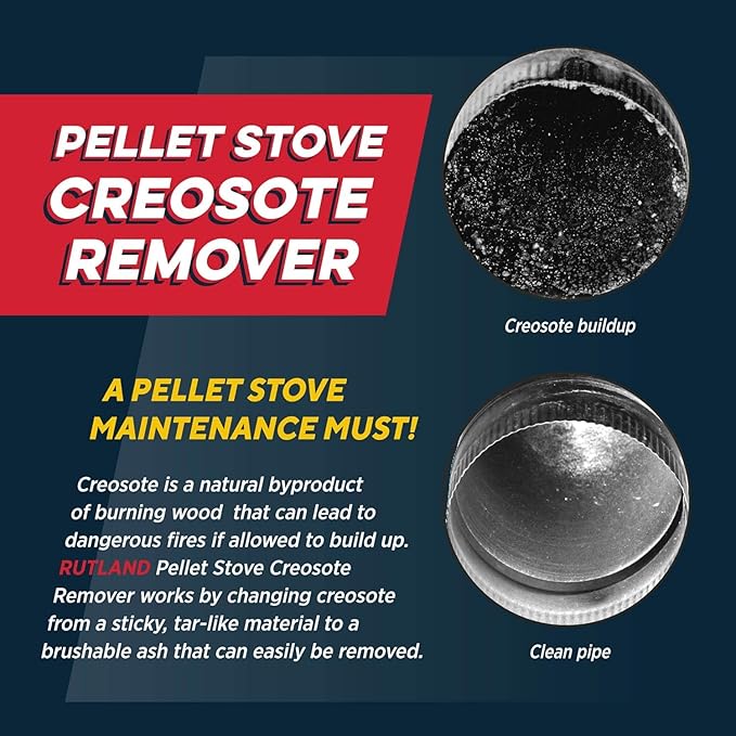 Rutland Products Pellet Stove Creosote Remover Chimney &amp Flue Cleaning Wood Pellets 8 Pound Bag