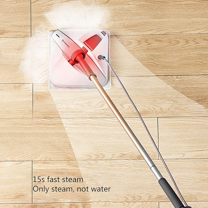 Electric Steam Mop High Temperature Cleaner Washer and Polisher Carpet Floor 1200W Electric Mop Hard Floor Steam Cleaner for All Floors White