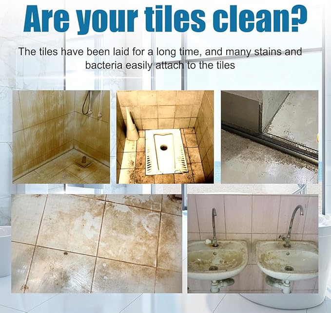 Tile Grout Cleaner Sprayer Jue Fish Tiles Cleane Floor Tile Descaling and Cleaning Artifact for Tile Grout Sink Toilet Seats Bathtubs (2Pcs)