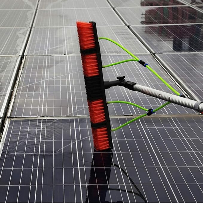 3-12m Window Cleaning Pole Window Cleaner Kit Water/Hose Fed Pole Window Cleaning Brush Equipment Cleaning Photovoltaic and Solar Panels Conservatory roof Cleaner50cm Brush he