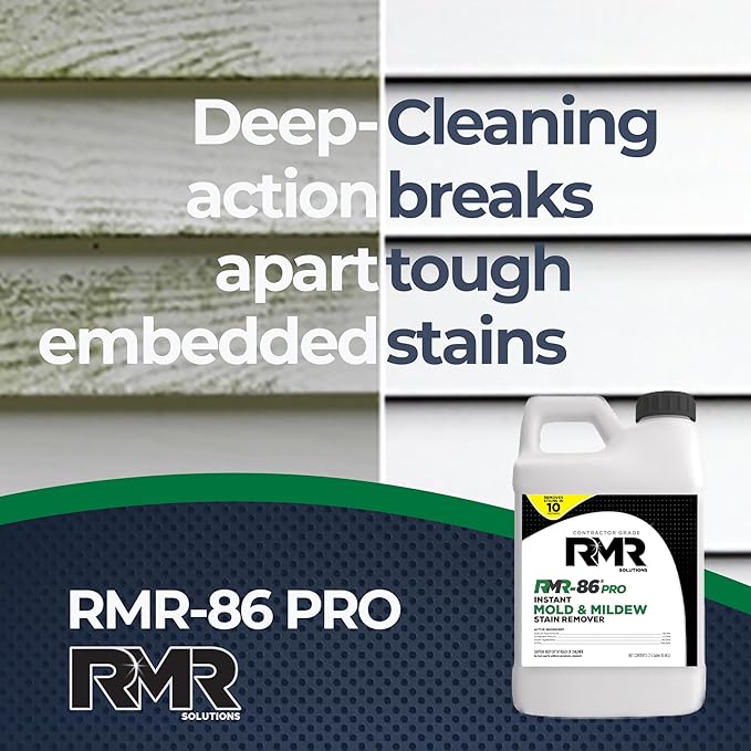 RMR-86 Pro Instant Mold Stain &amp Mildew Stain Remover - Contractor Grade Cleaning Solution Professional Quality Formula Odor Removal 2.5 Gallon 2 Pack