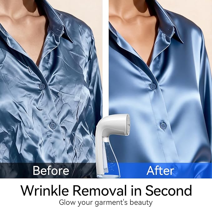 HiLIFE Upgraded Steamer for Clothes Handheld &amp Portable 1100W Powerful Steam 300ml Big Capacity &amp No Leak Design 30S Fast Heat-up Quick Wrinkle Remover Compact Size for Travel ONLY 120V