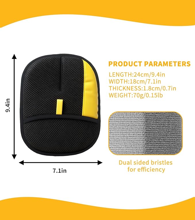 2PCS Pet Hair Removal Glove .Upgraded Thickened Reusable Electrostatic Pet Hair Remover Glove Tool .Dogs &amp Cats pet hair glove.Used for Sofas Bed Sheets Carpets Clothes Curtains and Car Seats.