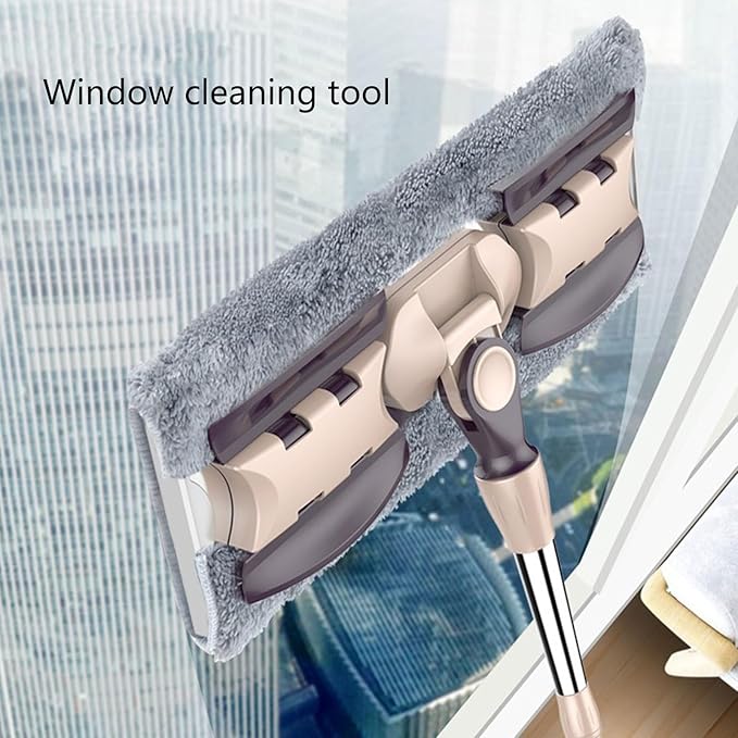 Easy to Use Extended Rectangular Mop for Home 360 Degree Dusting Microfiber Pad 133cm Handle Flat Floor Microfiber Mop