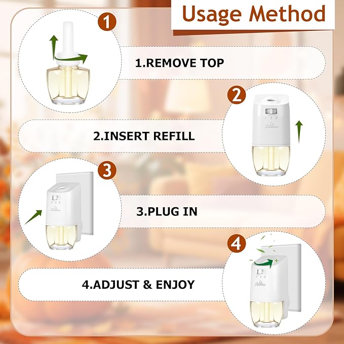 Plug-In Air Freshener Refills 12 Pack – Dreamy Marshmallow Sicilian Lemon Golden Apple &amp Vanilla Cake Scents for Bathroom Home – Compatible with Air Wick &amp Glade Not Include Glade Plus