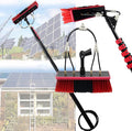 Telescopic Solar Panel Cleaning Brushes RodCleaner Water Fed Pole Kit for Cleaning Outer Window GlassTile WallsGlass Curtain WallSolar Panel Surface (36ft-12ft)10.80M/36FT