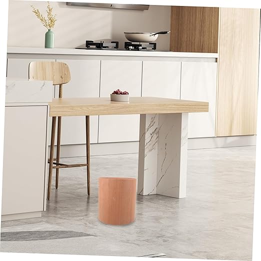 PRETYZOOM Wooden Trash Can Portable Garbage Bin for Home Office Japanese Minimalist Design Stylish Desk Wastebasket Removable Easy to Room Bedroom and More