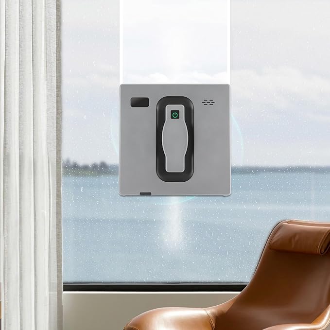 Automatic Window Vacuum Cleaner 2.7In Slim Body Mini Window Cleaning Robot 1.69Oz Water Tank Capacity Windows Cleaning Machine for Homes Office Buildings