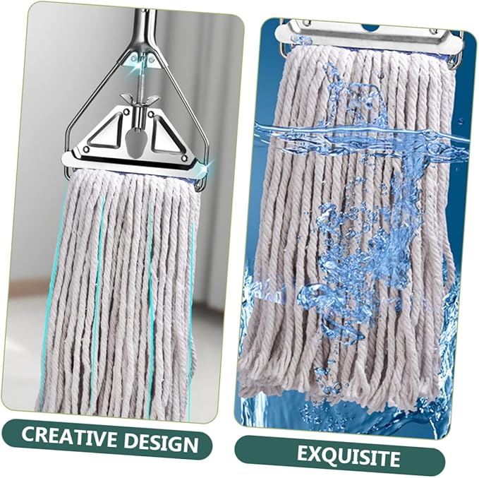 Heavy Duty Cotton Mop with Long Handle Versatile Wet Dry Cleaning Tool for Hardwood Tile Laminate and Floors Comfortable Non Slip Grip for Effortless Stain Removal