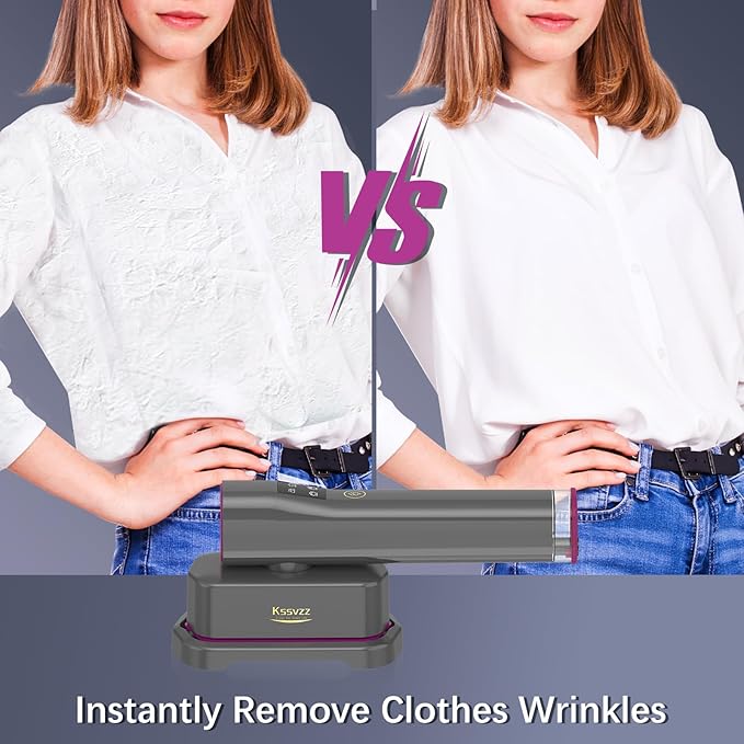 Portable Travel Steamer Iron for Clothes with LCD Touch Screen - 4 Mode Handheld Mini Clothing Steam Iron Small Garment Steamer Ironing Machine Hand Held Fabric Steamer for Home Travel (120V ONLY)