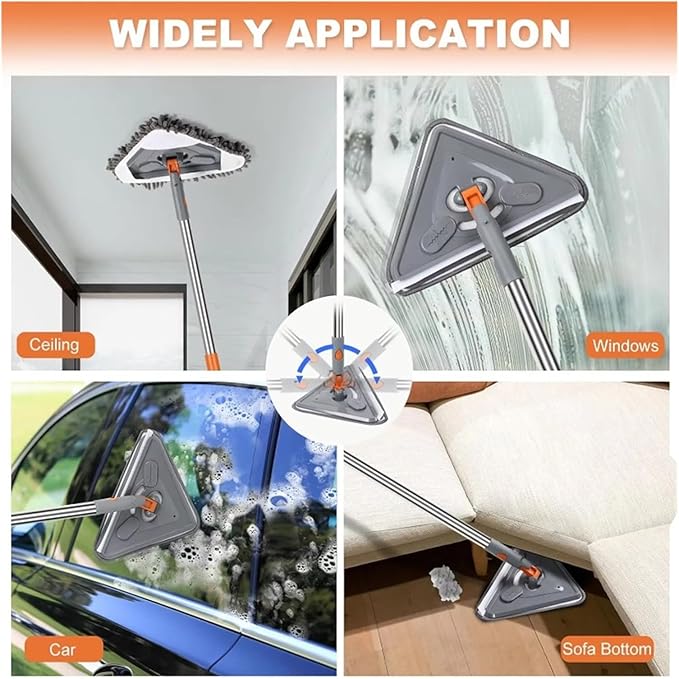 Compatible for Triangle mop Household Multi-Functional Cleaning Ceiling Wipe Wall Tile Clean