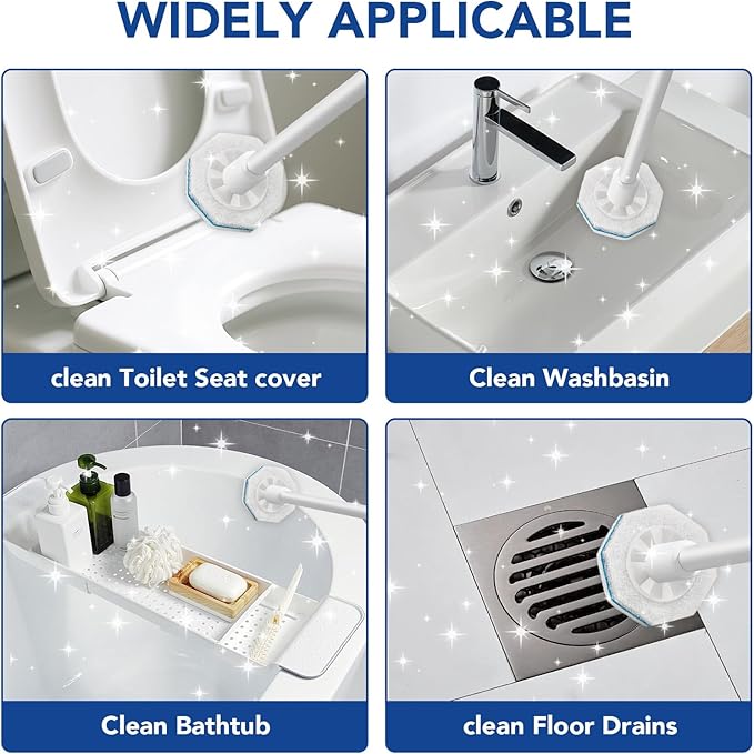 50 Count Disposable Toilet Wand Refills for Clorox Compatible with Clorox Toilet Wand for Bathroom Cleaning