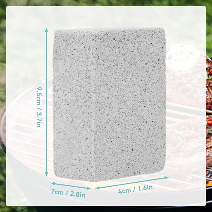 Grill Stone Cleaning Block 4pcs Grill Cleaning Bricks Barbecue Grill Cleaning Brick Block Stains Grease Cleaner Stone Kitchen Accessory