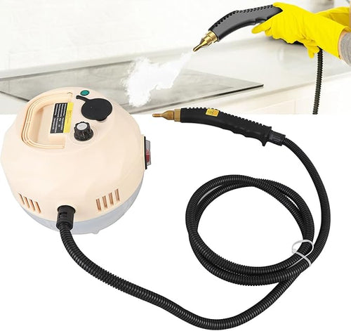 1500W Handheld Steam Cleaner 15s Fast Heating Multi Purpose Portable Car Steamer with 3 Brush Head for Home Kitchen Floor Tile GroutCouch and Car with Safety Lock (US